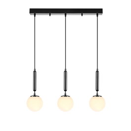Opviq King - 11464 Lámpara de Araña Blanco y Negro